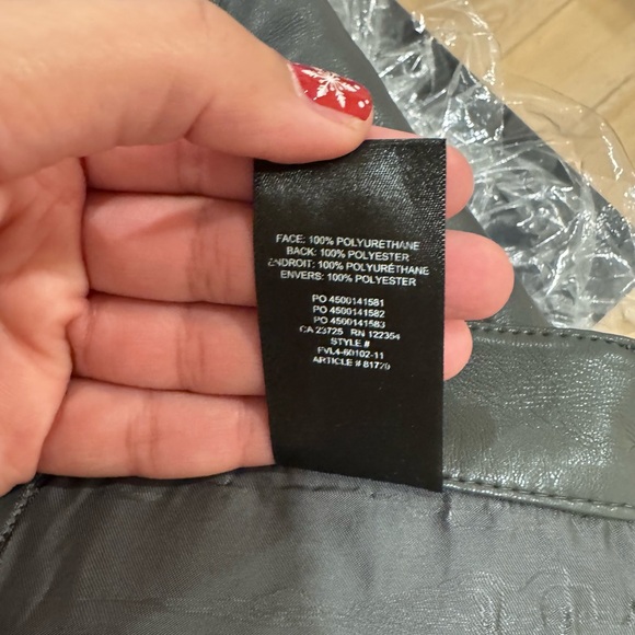 Aritzia Wilfred Melina Gray Vegan Leather Pants Womens size 14 EUC - Picture 10 of 10